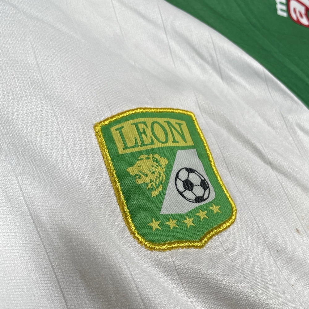 Vintage 90s Club Leon Liga MX Soccer Jersey Mens L Green Futbol Shirt Sport Wear - Picture 5 of 9